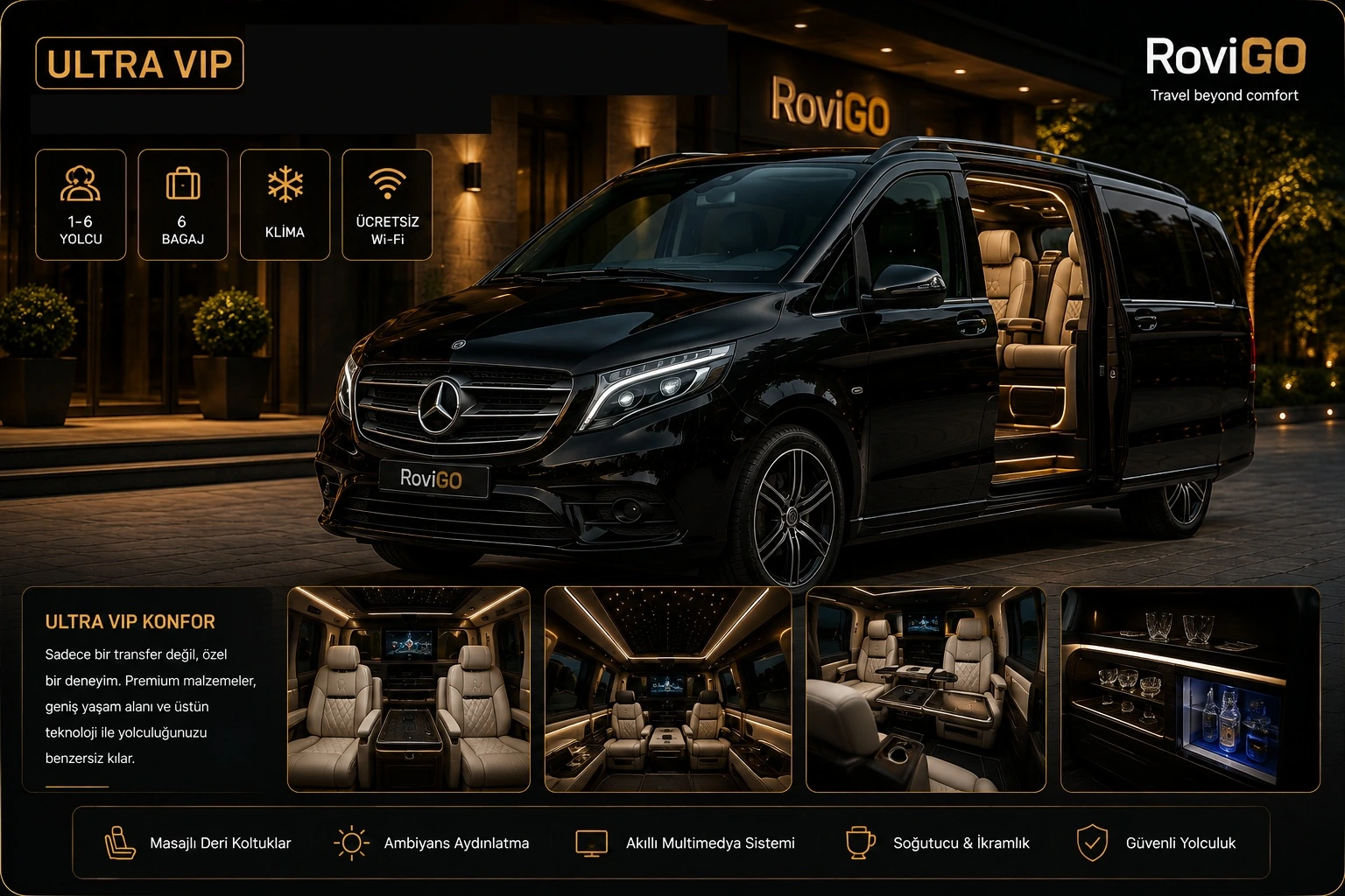 Ultra VIP Mercedes Vito VIP transfer